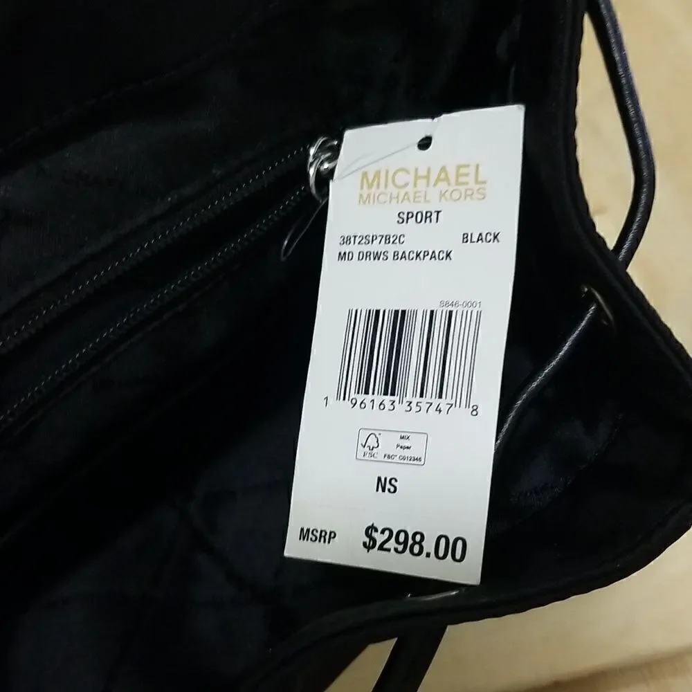Michael Kors Nylon Sport MD Drawstring Back Pack Brand New.